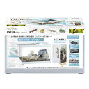 ジェックス EXOTERRA レプテリア ツインビュー 300ホワイト 小型爬虫類 縦・横置き2WAY 水張り可能 ガラスケージ スライドオープンカバー ホワイ...