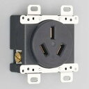 アメリカン電機 平刃形 埋込コンセント 黒 3P250V