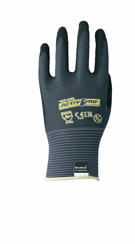 東和コーポレーション ニトリルWコーティング/背抜き手袋 アクティブグリップアドバンス3双組 9/Lサイズ No.533