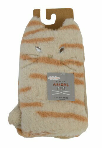 フレンズヒル ネコファーフレンズ 指ぬきグローブ ベージュ YW-202-528