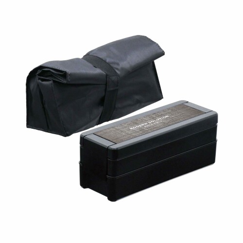 岩崎工業 イージーケア 弁当箱 2段 950ml 保冷バッグ付 防汚 抗菌加工 食洗機対応 レンジ対応 ブラック B-1482 BA