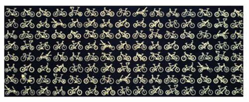 江戸てん 戸田屋商店 梨園染 手ぬぐい 自転車(黒) 719 約37×98cm