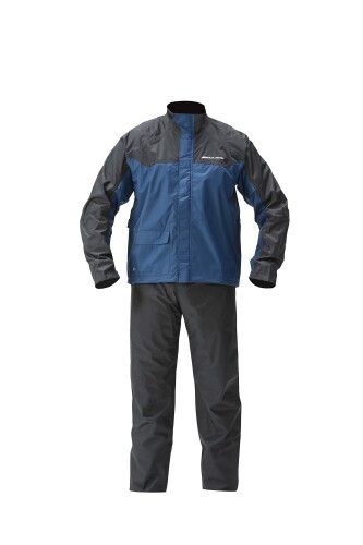 (YAMAHA) ヤマハ発動機 バイク用レインスーツ セパレート YAR30 CYBERTEX2 ダブルガード ネイビー Lサイズ 防水 雨具 カッパ 90792-R057L