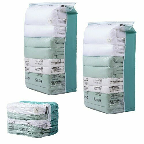 ベストアンサー 立体圧縮袋 衣類圧縮袋 立体タイプ 押すだけ 圧縮ボックス 30cm×50cm×70cm 収納用品 カビ対策 防カビ 防虫 防湿 2枚セット