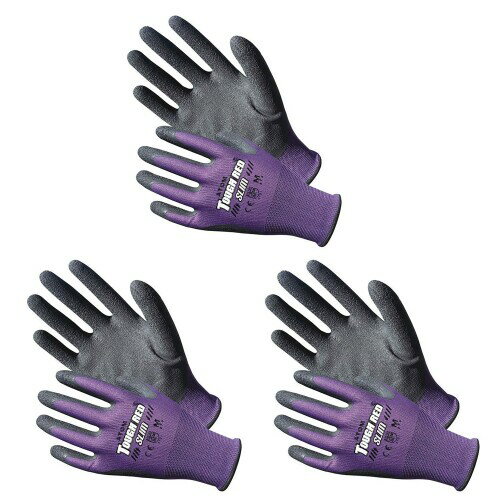 アトム(ATOM) ゴム手袋 タフレッドスリム S 3双組パック 1450-3P パープル