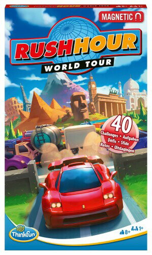 ThinkFun ボードゲーム 『 ラッシュアワー マグネット・トラベル 』 対象年齢8歳~ 76544 誕生日 クリスマス プレゼント 室内遊び