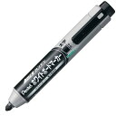 ぺんてる ノック式ハンディホワイトボードマーカー 平芯・太字 黒インキ MWXN6M-A 10本入り