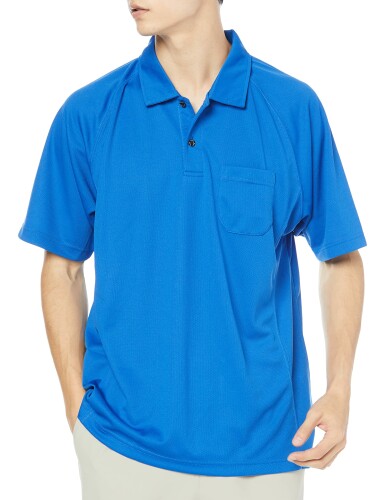 (コーコス信岡) AS-1657 半袖ポロシャツ ブルー 4L