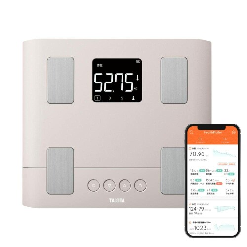 タニタ 体重計 体組成計 スマホ連動 50g単位 バックライト BC-332L PK ピンク 子供の成長を見守る