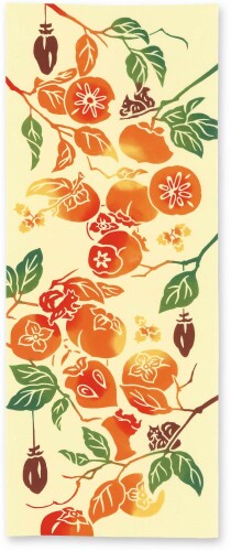 Miyamoto-Towel 宮本 kenema 日本製 手ぬぐい 注染 食べ物 甘柿渋柿 インテリア ディスプレイ タペスト..