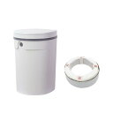 おむつ処理用ゴミ箱 DEO・PAIL(デオペール) ミニ 12L 専用カセット1個付 防臭 消臭 抗菌 ベビー 介護用 (ライトグレー)