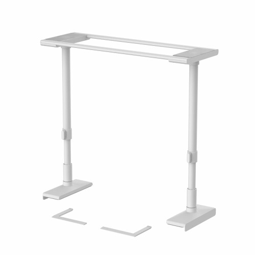 HEIAN SHINDO 冷蔵庫転倒防止つっぱり棒60(ストッパー付) マットホワイト 冷蔵庫幅60cm用 取付高さ50~75cm 防災グッズ 家具転倒防止ポール 冷蔵庫用 FEQ-605WH 平安伸銅工業