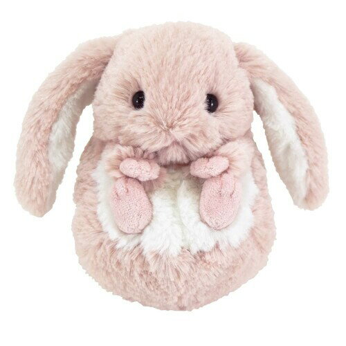 サンレモン(Sun Lemon) ころもっふる ウサギ ピンク 16×15×14cm ぬいぐるみ アニマル P-8262