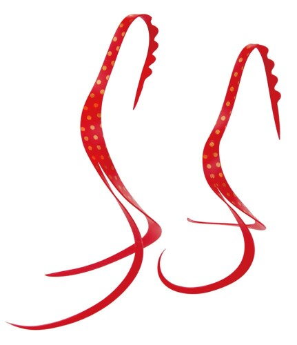 がまかつ(Gamakatsu) 桜幻 シリコンネクタイ スリットカーリー #50 ソリッドレッドゴールドスポット