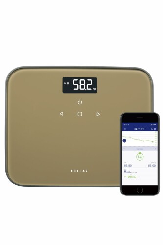 エレコム 体重計 バックライト付き (体重/BMI/前回体重差) 100g単位 自動認識機能 コンパクト エクリア HCS-S02