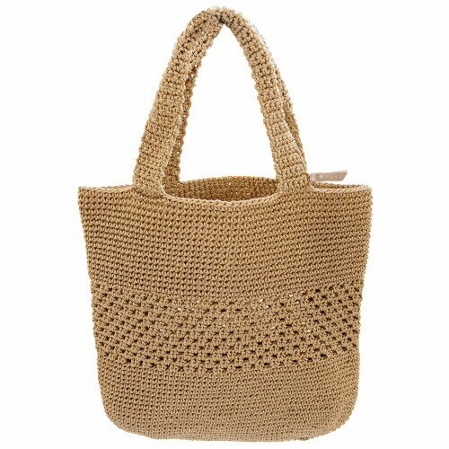 オカ(OKA) プリス(PLYS)トートバッグ ベージュ マルシェシリーズ (レディース 手編み メッシュ 網 ビーチ レジャー A4 軽量 洗える)