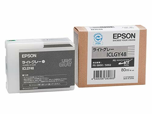 セイコーエプソン インクカートリッジ ライトグレー 80ml ICLGY48