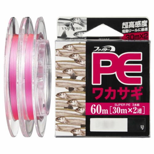 乐天商城 - ヤマトヨテグス(YAMATOYO) PEライン PEワカサギ 60m 0.2号 3lb 4本撚り フラッシュピンク