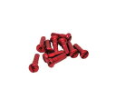 ジーアールケー(GRK) アルミニップル #14 レッド(008)全長:14mm(1セット10個入り)