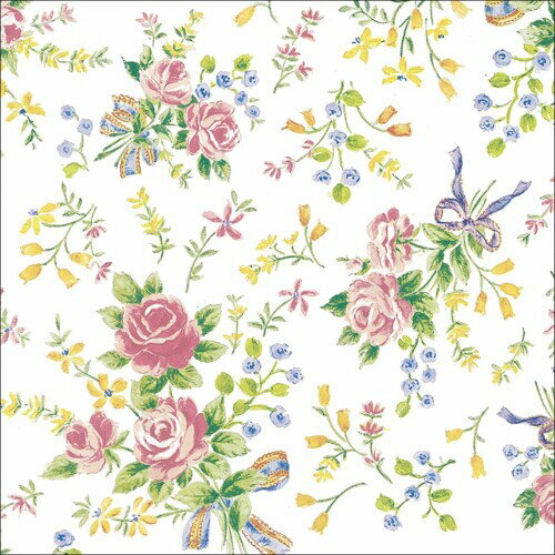 タカ印 ラッピングペーパー 49-1562 花柄 オリビア 半才判 50枚