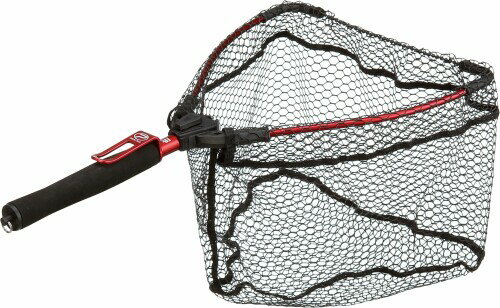 プロックス(Prox) 玉網・ランディングネット ワンハンドフリップネット ラバーネット ハンディショート ラバーコート ブラック/レッド
