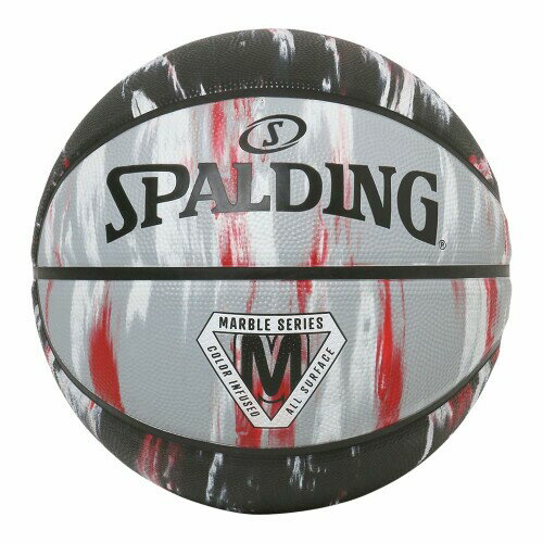 SPALDING(スポルディング) マーブル レッド×ブラック ラバー 5号球 84-930Jバスケ バスケットボール
