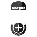 Superglide(Type S) マウスソール for Logicool Gpro X Superlight マウスフィート ( 強化ガラス素材 ラウンドエッヂ加工 高耐久 超低摩擦 Super Smooth ) - Black