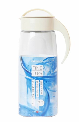 タケヤ化学工業 TAKEYA ファインジャグ 2.2L ミルクホワイト 耐熱100度 横置きOK 広口でお手入れ簡単