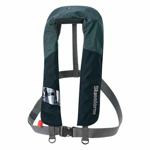 ブルーストーム(Bluestorm) Re:ティバノ オフショアブルー BSJ-2630RSE 型式承認品 首掛け ライフジャケット 救命胴衣 自動膨脹 スタンダード 窓付き ダブルインジケーター