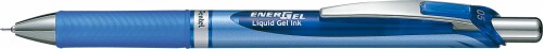 ぺんてる ボールペン ゲルインキ エナージェル ノック式 0.5mm ブルー軸 BLN75-C 青 10本