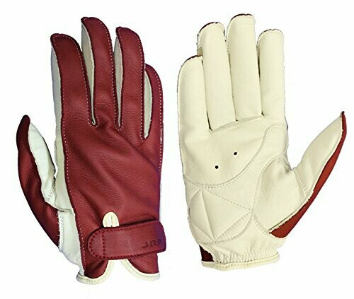 ジェイアールピー(JRP) バイク用レザーグローブ BPS-Y LTD ベーシックショートグローブ ワイン/アイボリー Lサイズ BPS-Y214