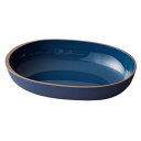 竹中 食器 scoosy オーバル M 日本製 ネイビー 約18×12×3.8cm T-26612