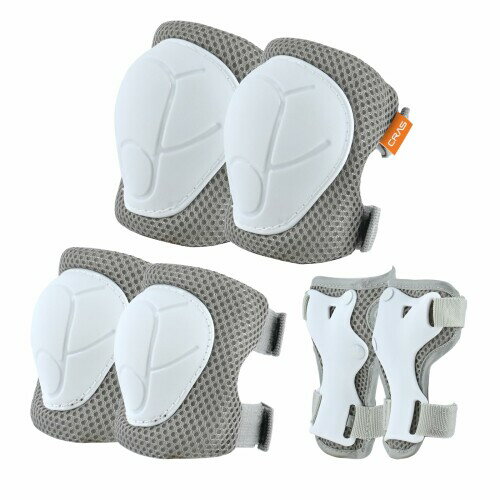 リード工業(LEAD) キッズプロテクターセット 手 肘 膝 6点セット 自転車 一輪車 ストライダー スケボー ローラースケート CRAS CA-02 ホワイ...