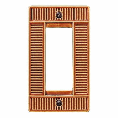 スガツネ工業 スイッチ・コンセントプレート ポタリーワッフルシリーズ ブラウン(光沢) PXP-PW01-BR