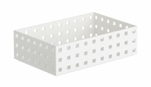 ライクイット (like-it) キッチン 収納ケース ブリックス 210 ミドル M 約幅14x奥21x高6.3cm ホワイト 日本製 9002 小物収納 印鑑収納