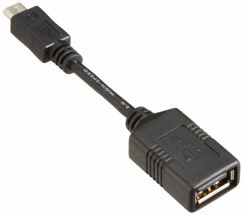 乐天商城 - BUFFALO USB(microB to A)変換アダプター ブラック BSMPC11C01BK