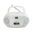 WINTECHCDR-YS2 ホワイト シンプル&コンパクト AM/FM(ワイドFM対応)デジタルチューニング 外部入力端子 電源ケーブル付属 単二乾電池×6本(別売)