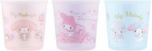 スケーター(Skater) ベビーコップ 60ml 小さい コップ 4ヵ月〜 子供用 3P 抗菌 マイメロディ サンリオ うがい 歯磨き 練習用 BCUP1AG-A