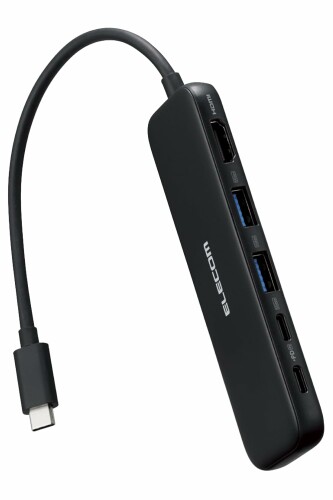 エレコム USB-C ハブ ドッキングステーション 5in1 100W PD対応 HDMI 4K30Hz 高速データ転送 5Gbps ブラック DST-W01