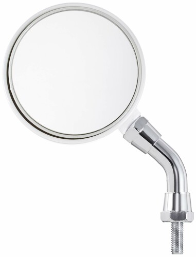 キタコ(KITACO) 丸ミニミラー ステー50Lタイプ 取付径M8+M10 アダプター付属 1本入り 汎用 パールホワ..