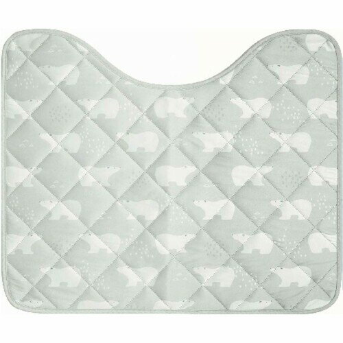 オカトー hiecoco 冷感 トイレマット 滑り止め付き しろくま グレー 縦50×横60cm