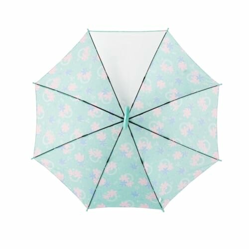 雨傘 1コマ透明 子供用 キッズ 花柄 グラスファイバー 丈夫 10002742 58cm グリーン