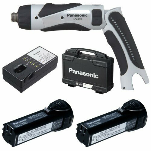 パナソニック 充電スティックドライバー EZ7410 (3.6V) 高精度小型ドライバーM2.5~5 1.9Ah電池パック×2..