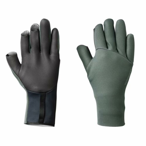 シマノ(SHIMANO) ダブル クロロプレン グローブ 3本カット GL-011V セージ L