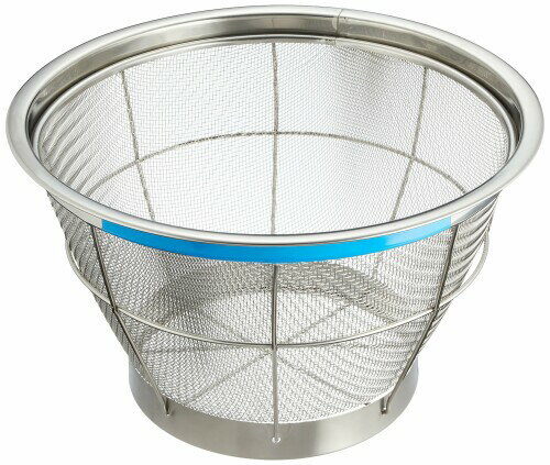 遠藤商事 業務用 TKG NEWマンモス カラー 深型ざる 27.5cm ブルー ステンレス 日本製 AZL4802