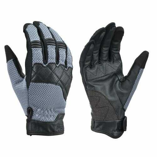 デイトナ(Daytona) バイク グローブ 夏 メッシュ 革(ヤギ革) スマホ対応 パンチングレザー スローバック メッシュグローブ DG-010 グレー Mサイズ 46116