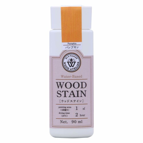 和信ペイント(Washi Paint) 水性着色剤 ウッドアトリエ ウッドステイン 木目を生かした着色 パンプキン 90ml WS-24