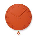 レムノス 掛け時計 カーヴド スウィング カラード アナログ 振り子 橙 CARVED SWING COLORED NTL24-17 OR Lemnos