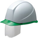 (ミドリ安全) ヘルメット 作業用 PC製 クリアバイザー シールド面 SC12PCLS RA3 UP3 ウインドフロー ホワイト/グリーン