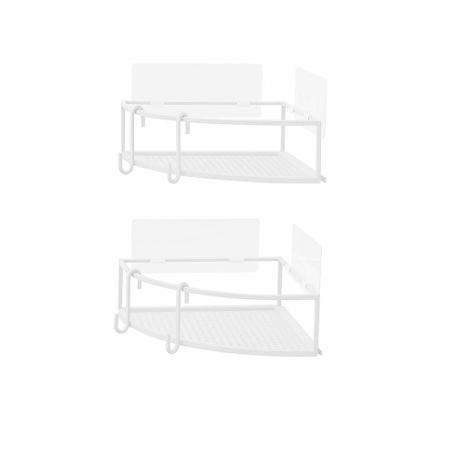 umbra シャワーラック シャンプーラック 棚 コーナー用 ホワイト 2 個セット CUBIKO 21018616660